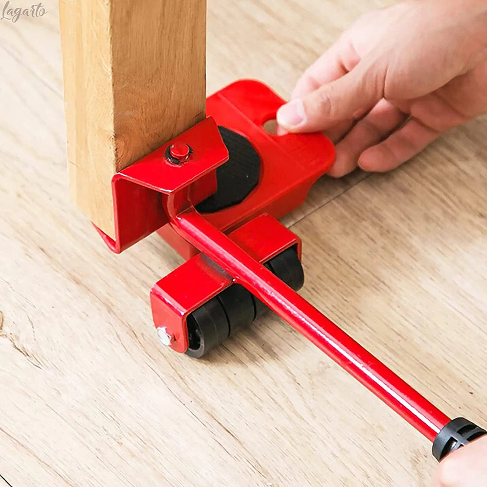 15PCS Furniture Moving Transport Roller Set Removal Lifting Moving Tool Set Wheel Bar Mover Moving Heavy Stuffs Device Hand Tool