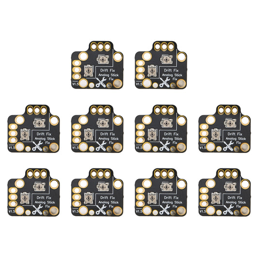 10pcs Gamepad Joystick Drift Repair Board Universal 3D Analog Joystick Drift Fix Mod for Game Controllers Black